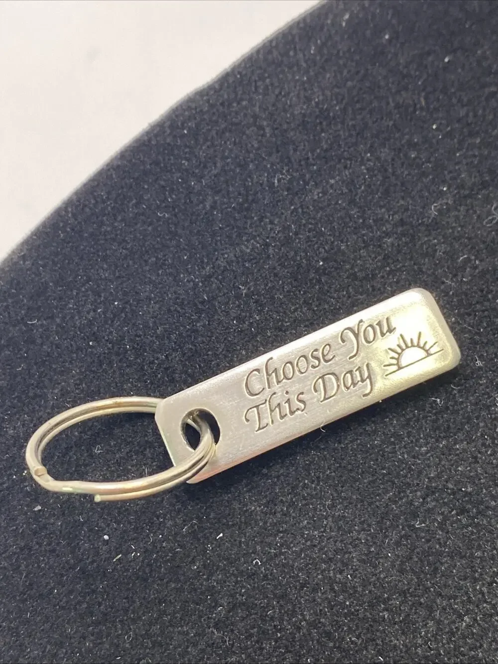 Vintage Self Inspiration Silver Keychain